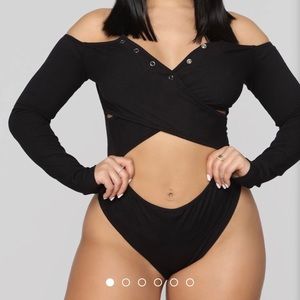 Fashion nova open body suit